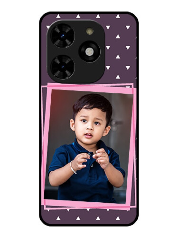 Custom Tecno Spark 20C Custom Metal Phone CaseTriangle Pattern Dotted Design