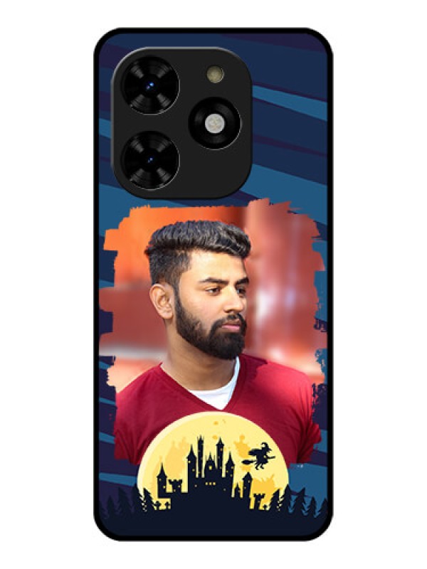 Custom Tecno Spark 20C Custom Metal Phone CaseHalloween Witch Design