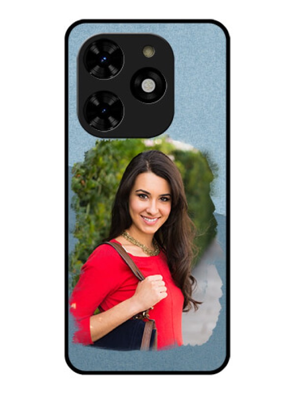 Custom Tecno Spark 20C Custom Metal Phone CaseGrunge Line Art Design