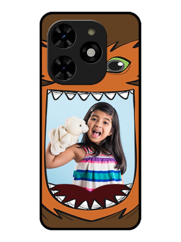 Custom Tecno Spark 20C Custom Metal Phone CaseOwl Monster Back Case Design