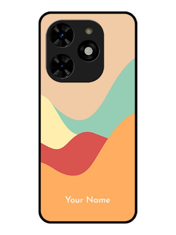 Custom Tecno Spark 20C Custom Metal Phone CaseOcean Waves Multi - Colour Design