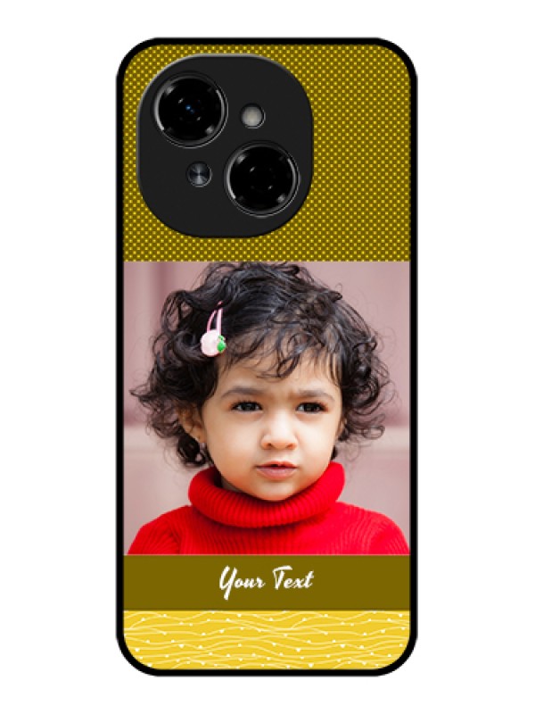 Custom Tecno Spark Go 1 Custom Metal Phone Case - Simple Green Color Design