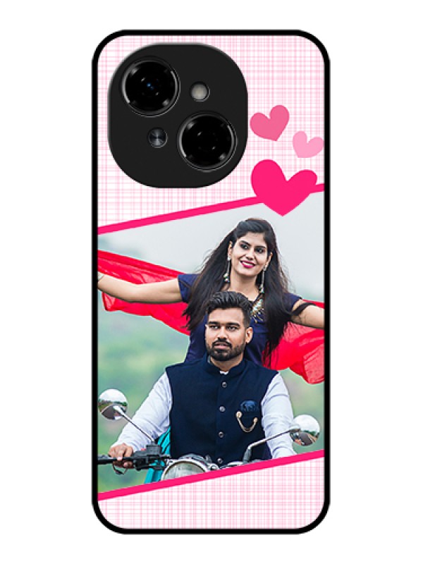 Custom Tecno Spark Go 1 Custom Metal Phone Case - Love Shape Heart Design