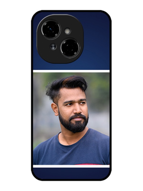 Custom Tecno Spark Go 1 Custom Metal Phone Case - Simple Royal Blue Design