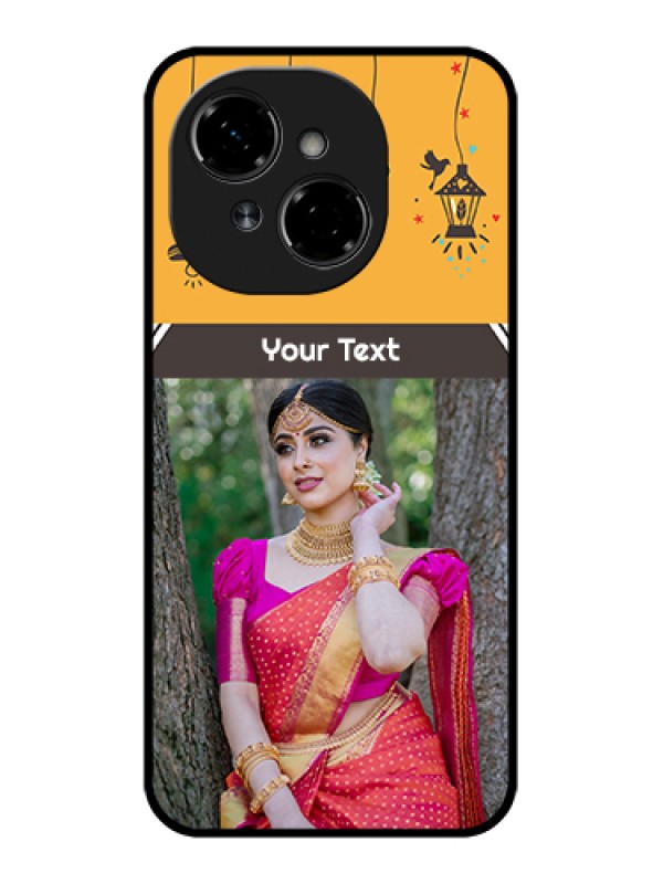 Custom Tecno Spark Go 1 Custom Metal Phone Case - With Family Picture And Icons