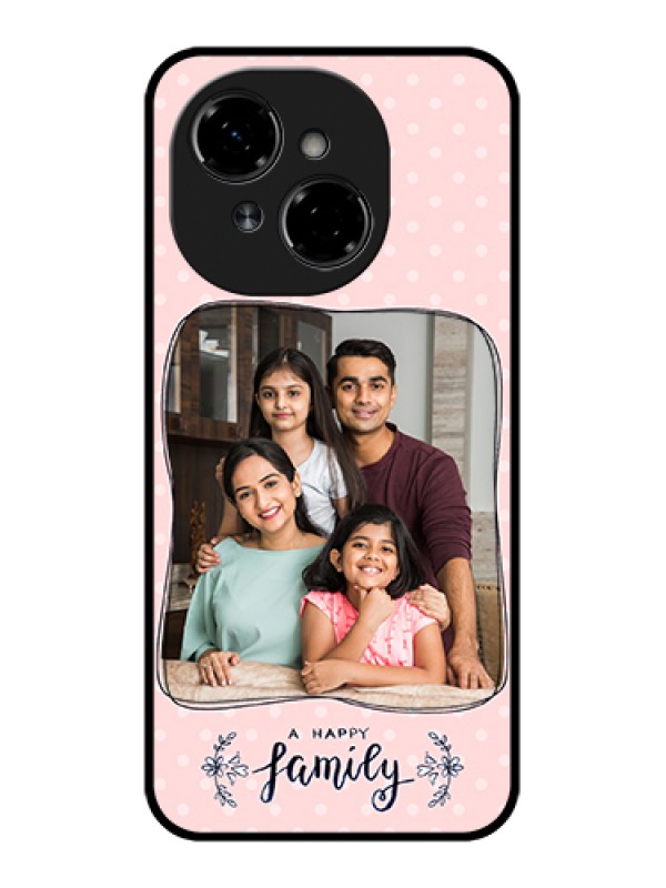 Custom Tecno Spark Go 1 Custom Metal Phone Case - Family With Dots Design