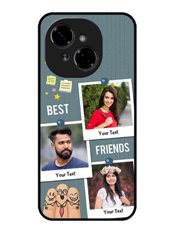 Custom Tecno Spark Go 1 Custom Metal Phone Case - Sticky Frames And Friendship Design