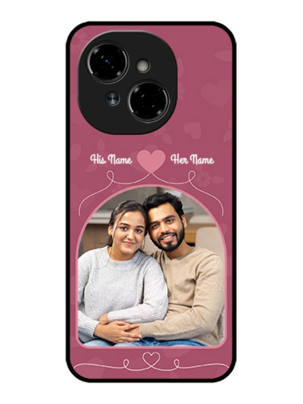 Custom Tecno Spark Go 1 Custom Metal Phone Case - Love Floral Design