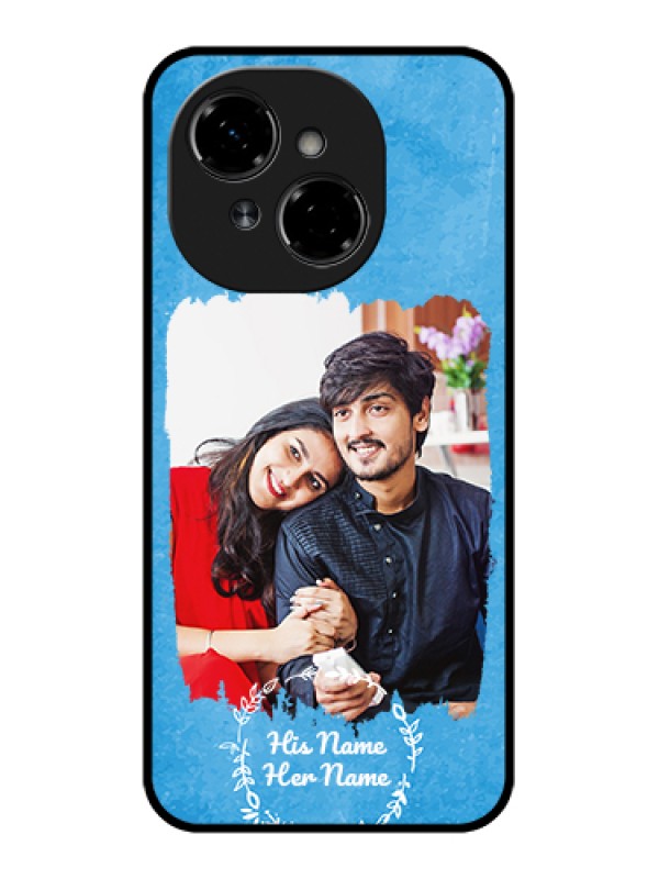 Custom Tecno Spark Go 1 Custom Metal Phone Case - Blue Color Vintage Design