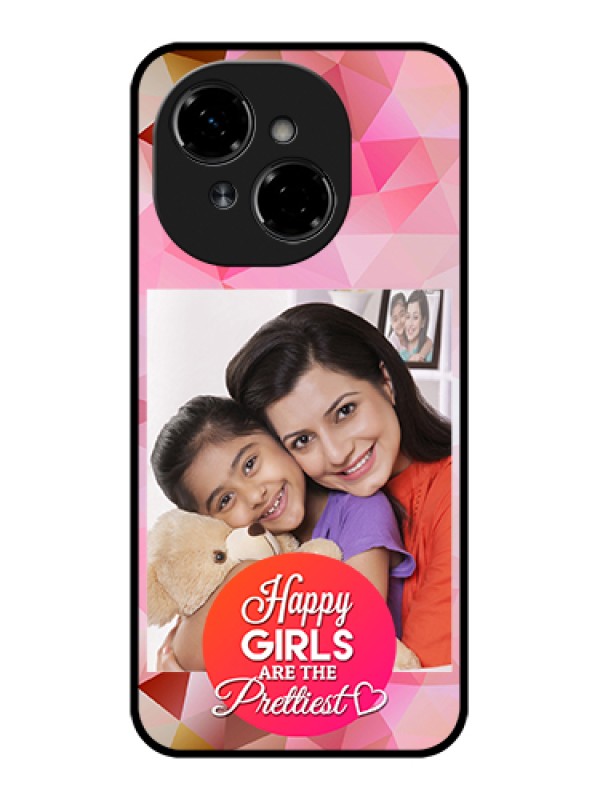 Custom Tecno Spark Go 1 Custom Metal Phone Case - Abstract Triangle Design