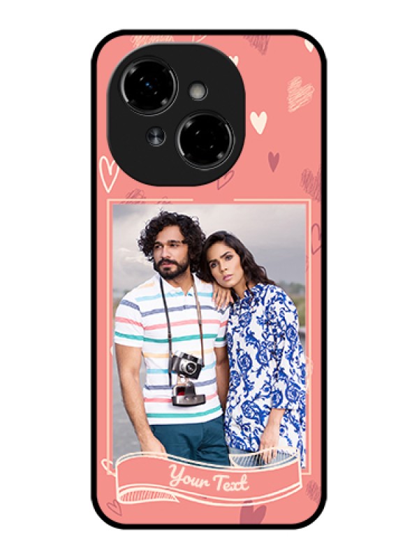 Custom Tecno Spark Go 1 Custom Metal Phone Case - Love Doodle Art Design