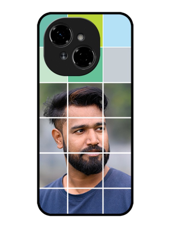 Custom Tecno Spark Go 1 Custom Metal Phone Case - With White Box Pattern