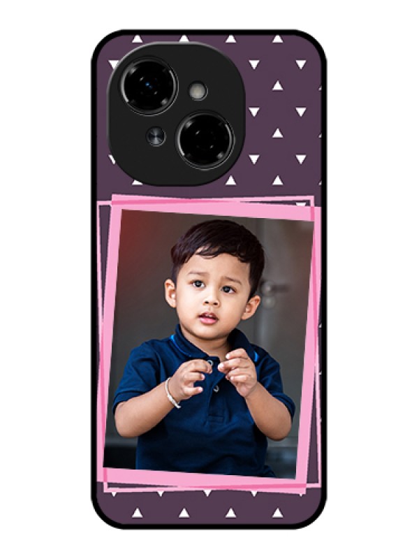 Custom Tecno Spark Go 1 Custom Metal Phone Case - Triangle Pattern Dotted Design