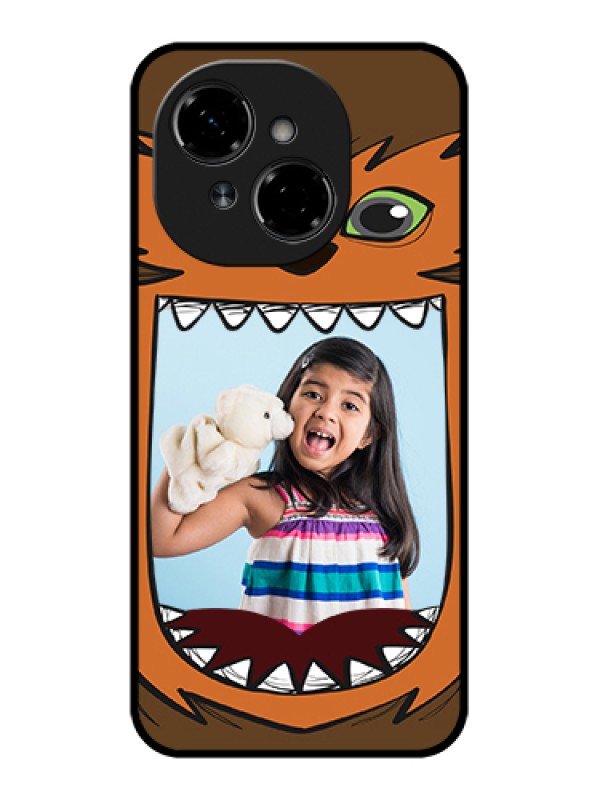 Custom Tecno Spark Go 1 Custom Metal Phone Case - Owl Monster Back Case Design
