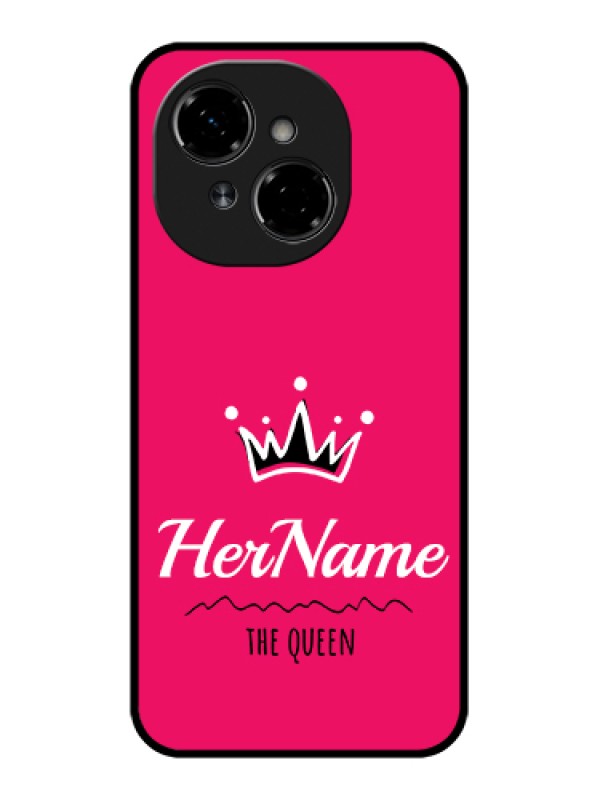 Custom Tecno Spark Go 1 Custom Metal Phone Case - Queen With Name Design