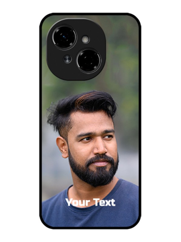 Custom Tecno Spark Go 1 Custom Metal Phone Case - Photo With Text Design