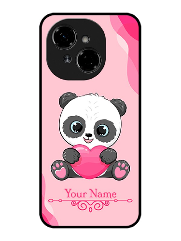 Custom Tecno Spark Go 1 Custom Metal Phone Case - Cute Panda Design