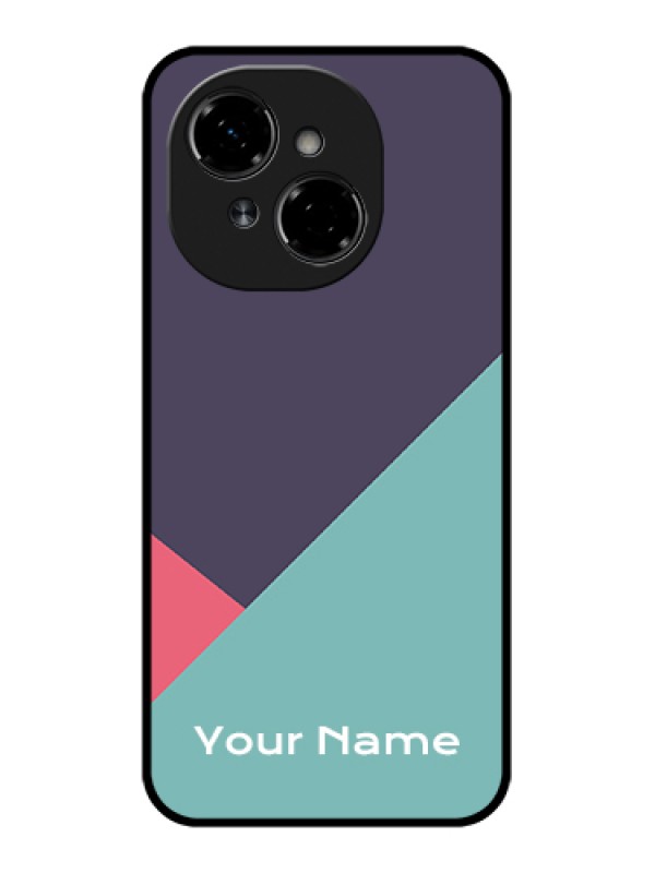 Custom Tecno Spark Go 1 Custom Metal Phone Case - Tri Color Abstract Design