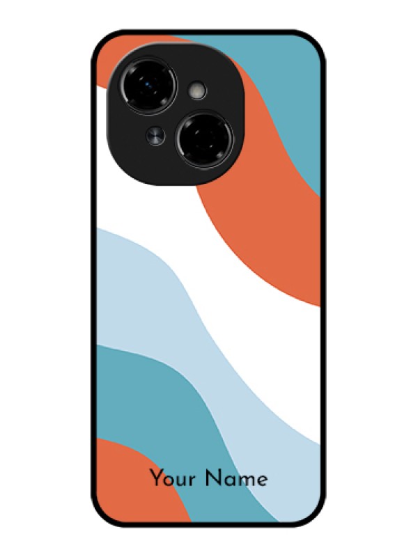 Custom Tecno Spark Go 1 Custom Metal Phone Case - Coloured Waves Design