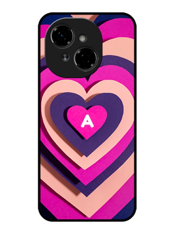 Custom Tecno Spark Go 1 Custom Metal Phone Case - Cute Heart Pattern Design