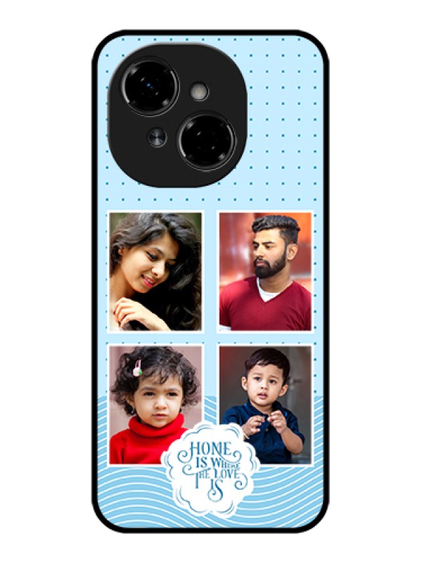 Custom Tecno Spark Go 1 Custom Metal Phone Case - Cute Love Quote With 4 Pic Upload Design