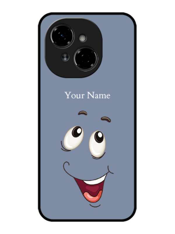 Custom Tecno Spark Go 1 Custom Metal Phone Case - Laughing Cartoon Face Design
