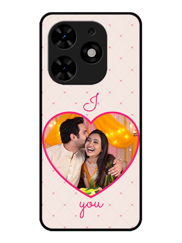 Custom Tecno Spark Go 2024 Custom Metal Phone CaseHeart Shape Design