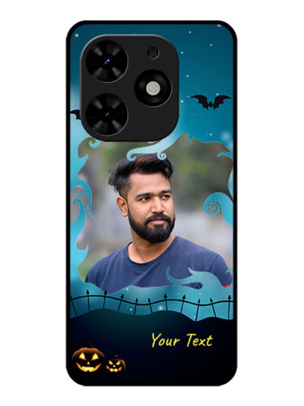 Custom Tecno Spark Go 2024 Custom Metal Phone CaseHalloween Frame Design