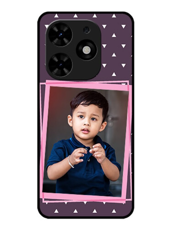 Custom Tecno Spark Go 2024 Custom Metal Phone CaseTriangle Pattern Dotted Design