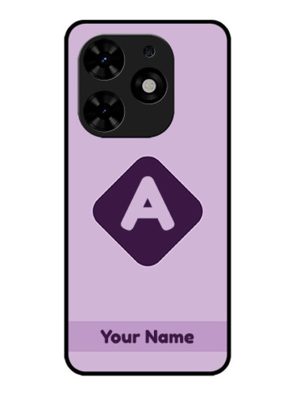 Custom Tecno Spark Go 2024 Custom Metal Phone CaseCustom Letter In Curved Badge Design