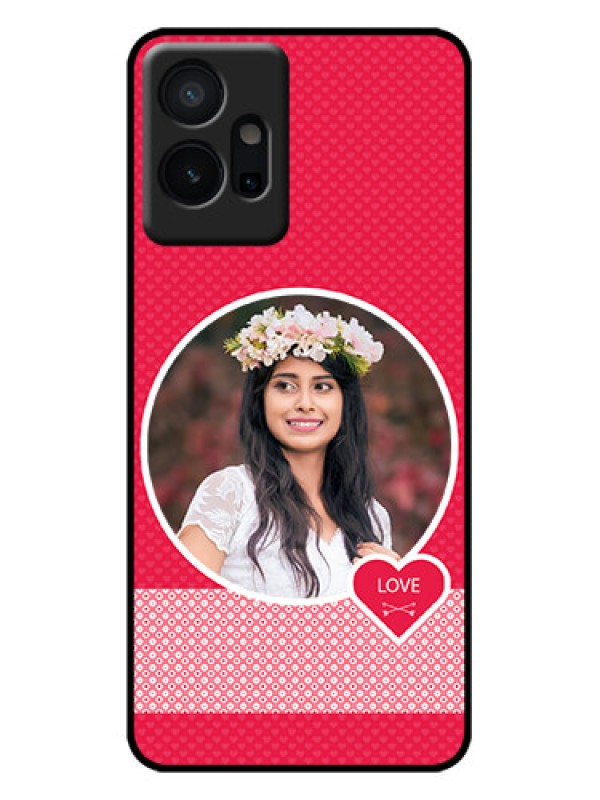 Custom Vivo T1 5G Custom Metal Phone Case - Pink Color Pattern Design