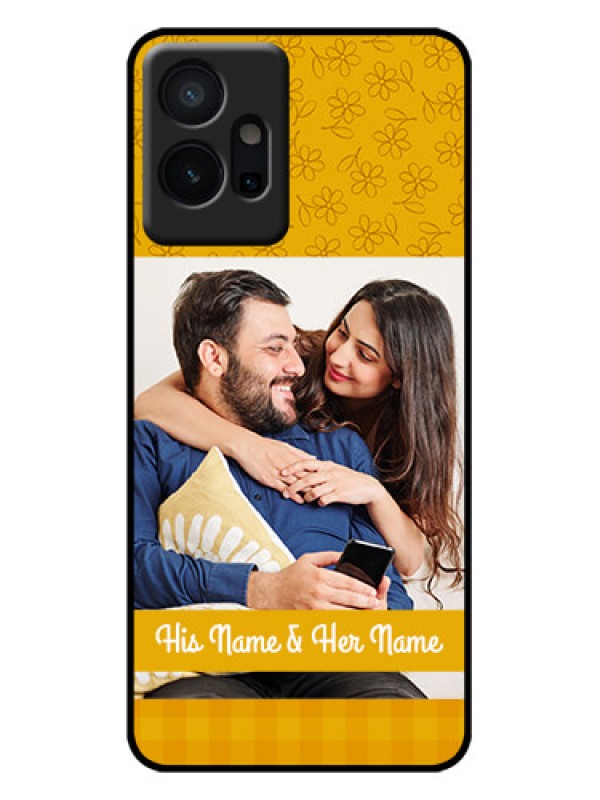 Custom Vivo T1 5G Custom Metal Phone Case - Yellow Floral Design
