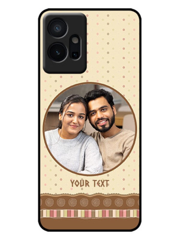 Custom Vivo T1 5G Custom Metal Phone Case - Brown Dotted Mobile Case Design