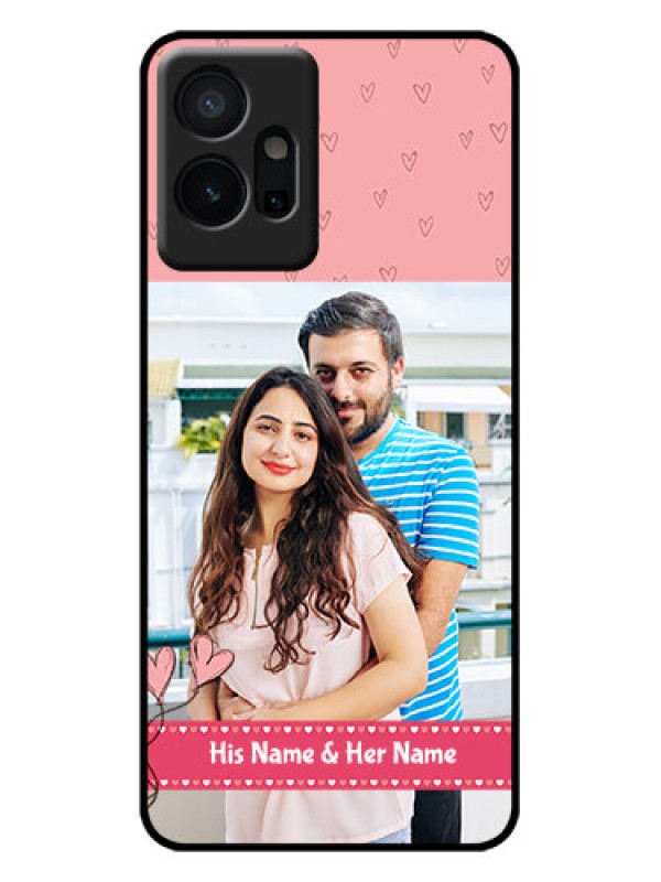 Custom Vivo T1 5G Custom Metal Phone Case - Love Design Peach Color