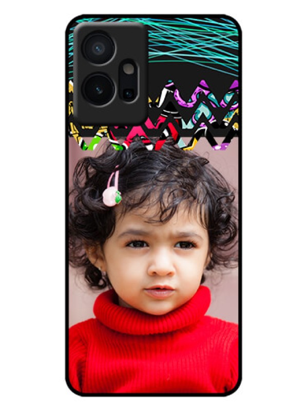 Custom Vivo T1 5G Custom Metal Phone Case - Neon Abstract Design
