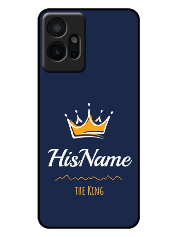 Custom Vivo T1 5G Custom Metal Phone Case - King With Name Design