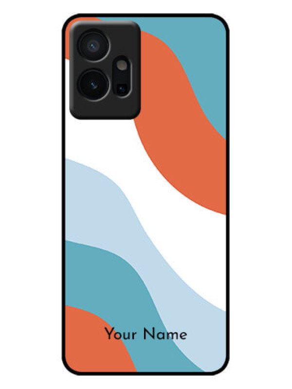 Custom Vivo T1 5G Custom Metal Phone Case - Coloured Waves Design