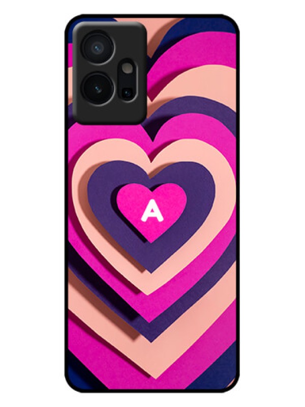 Custom Vivo T1 5G Custom Metal Phone Case - Cute Heart Pattern Design