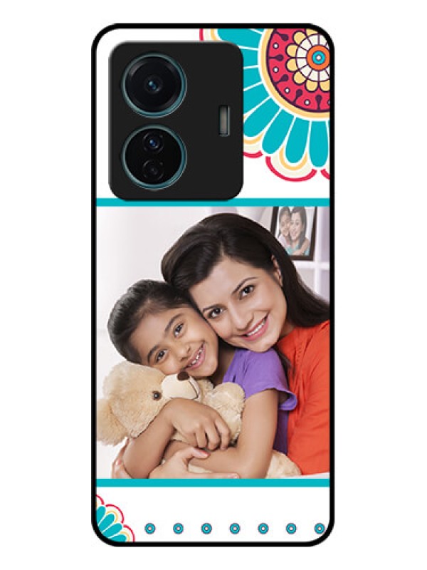 Custom Vivo T1 Pro 5G Custom Metal Phone Case - Flower Design