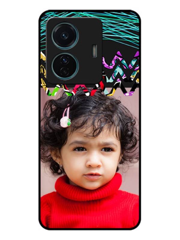 Custom Vivo T1 Pro 5G Custom Metal Phone Case - Neon Abstract Design