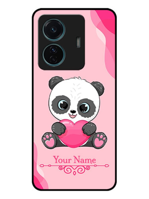 Custom Vivo T1 Pro 5G Custom Metal Phone Case - Cute Panda Design
