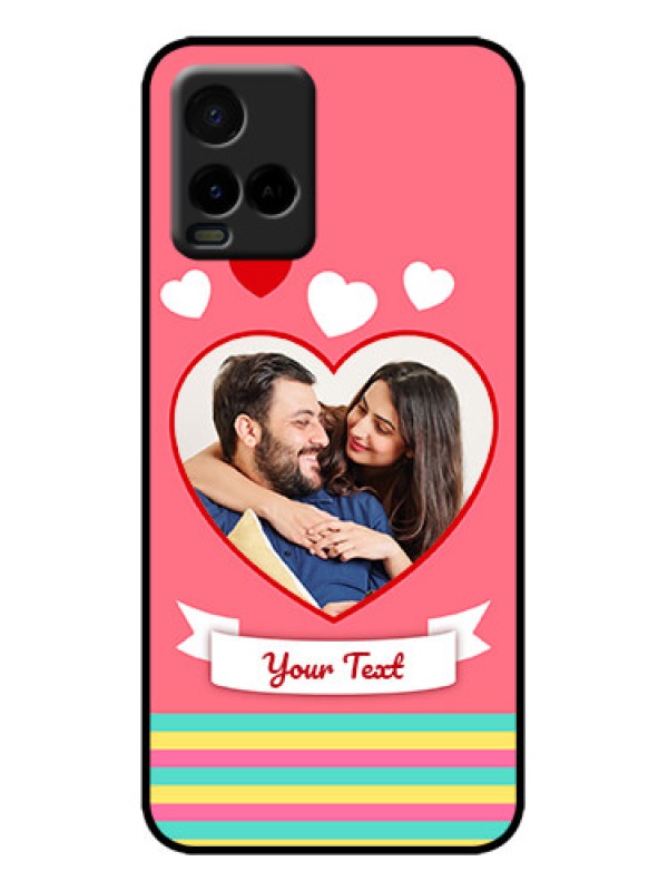 Custom Vivo T1X Custom Metal Phone Case - Love Shapes Doodle Design