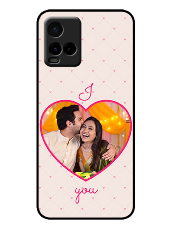 Custom Vivo T1X Custom Metal Phone Case - Heart Shape Design