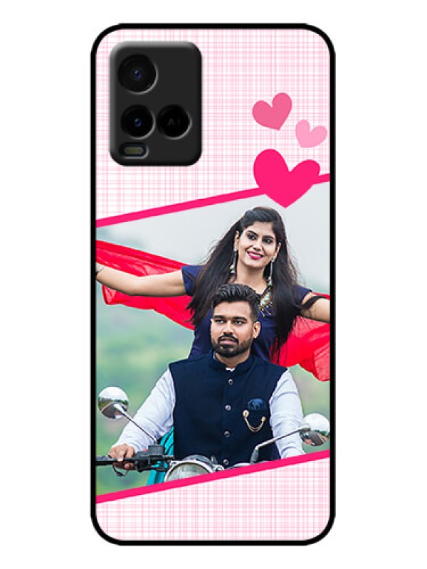 Custom Vivo T1X Custom Metal Phone Case - Love Shape Heart Design