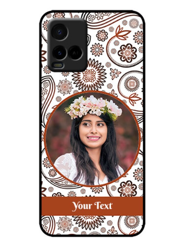 Custom Vivo T1X Custom Metal Phone Case - Abstract Flower Design