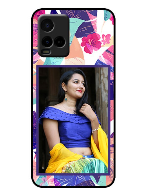 Custom Vivo T1X Custom Metal Phone Case - Abstract Floral Design