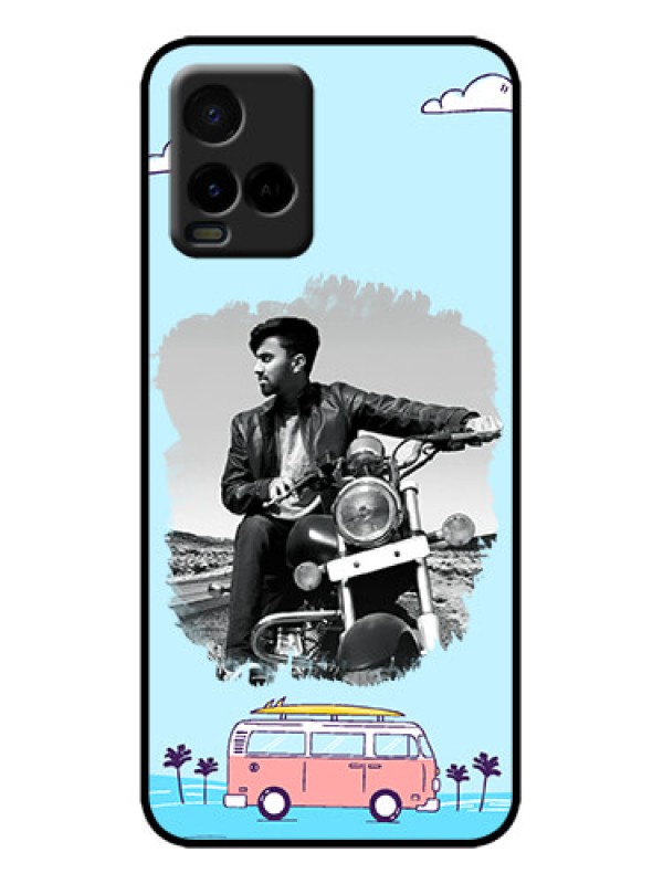 Custom Vivo T1X Custom Metal Phone Case - Travel and Adventure Design