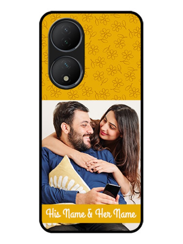 Custom Vivo T2 5G Custom Metal Phone Case - Yellow Floral Design