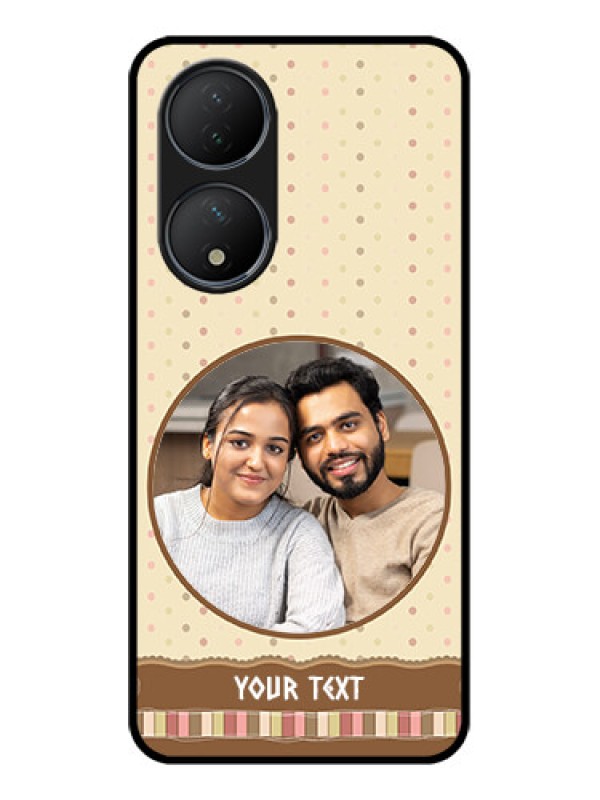 Custom Vivo T2 5G Custom Metal Phone Case - Brown Dotted Mobile Case Design