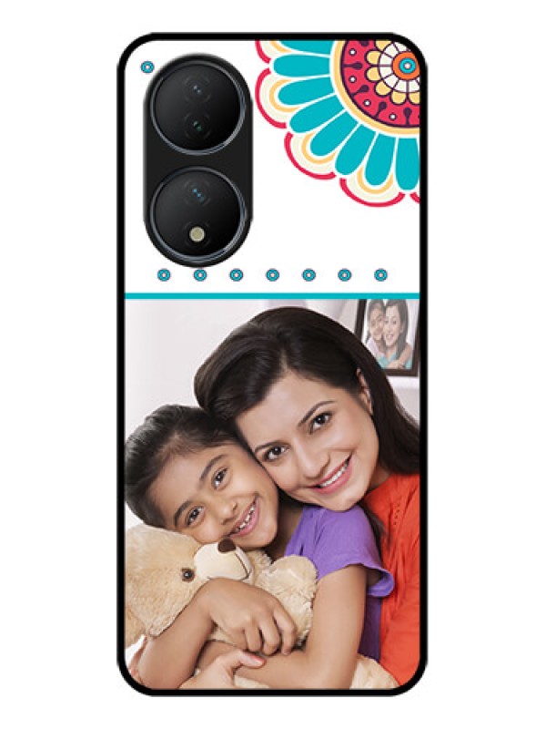 Custom Vivo T2 5G Custom Metal Phone Case - Flower Design